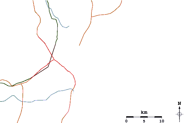 Roads and rivers around Barrao