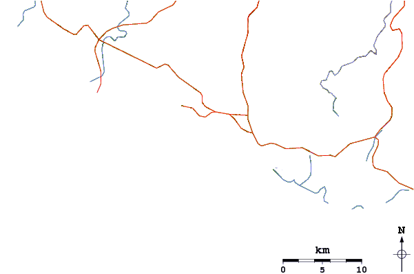 Roads and rivers around Barre de Navidad