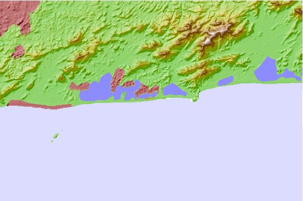 Surf breaks located close to Barre de Marica