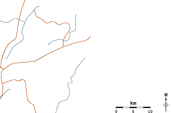 Roads and rivers around Barre do Sai