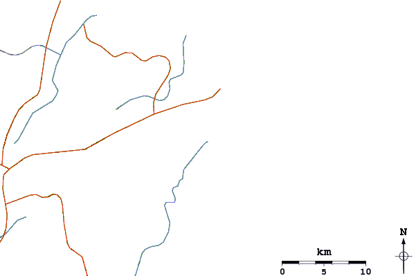Roads and rivers around Barre do Sai