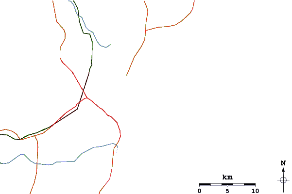 Roads and rivers around Barrinha