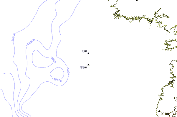 Shoreline around Baterias
