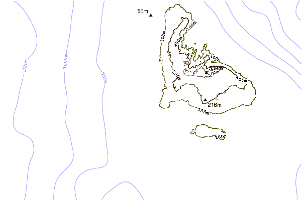 Shoreline around Batts Rock