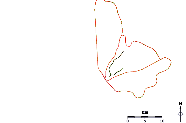 Roads and rivers around Batts Rock