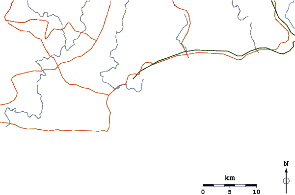 Roads and rivers around Batu Karas
