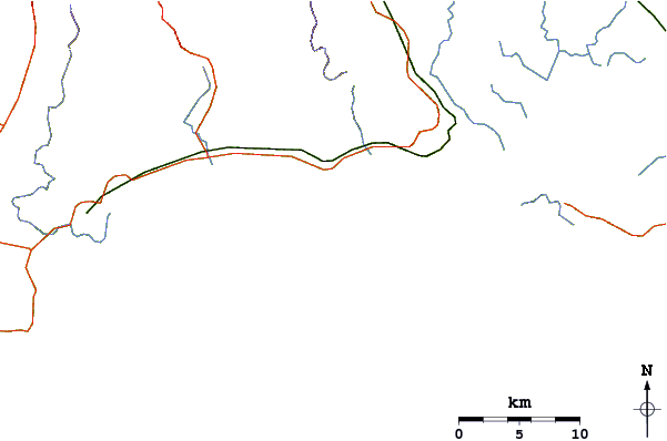 Roads and rivers around Batu Mandi