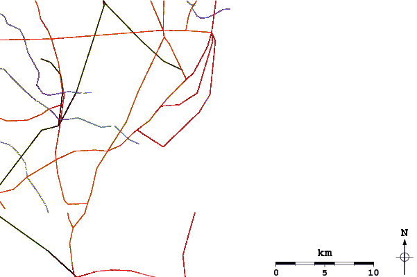 Roads and rivers around Bay Head