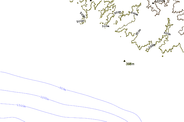 Shoreline around Baya Beach