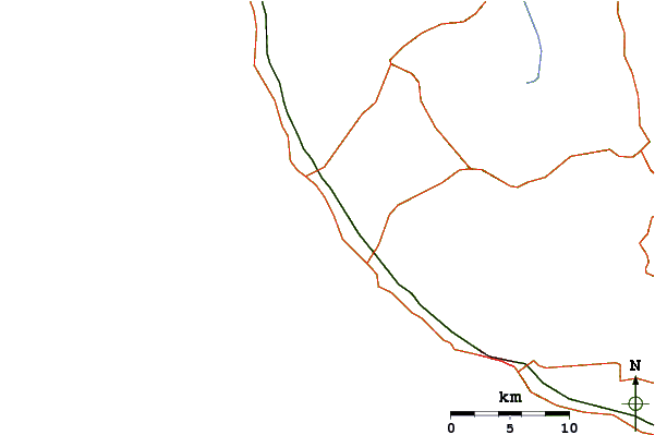 Roads and rivers around Beach Break (Hikkaduwa)