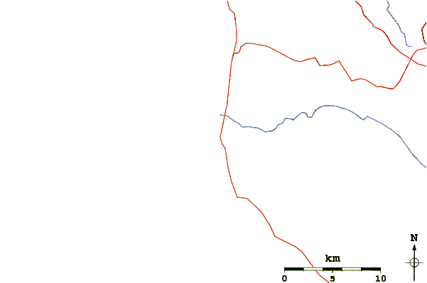 Roads and rivers around Bean Hollow State Beach
