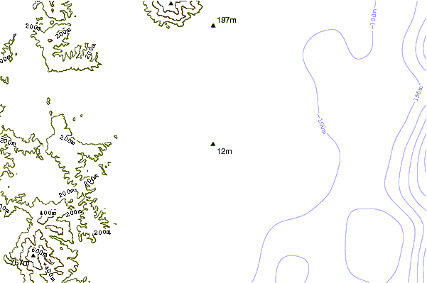 Shoreline around Bears Beach