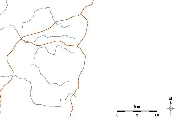 Roads and rivers around Bears Beach