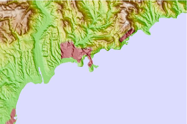 Surf spots located close to Beaulieu sur Mer