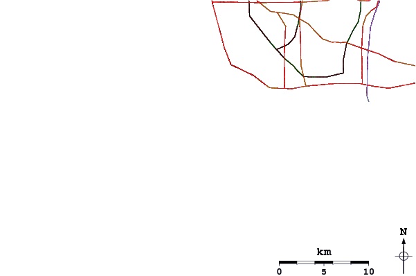 Roads and rivers around Bee Hives