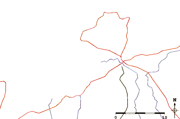 Roads and rivers around Beg Leguer