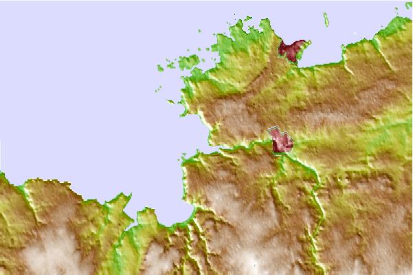 Surf breaks located close to Beg Leguer