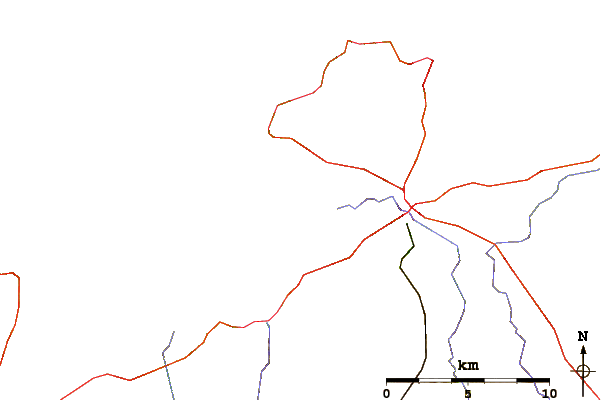 Roads and rivers around Beg Leguer