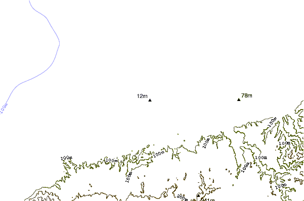Shoreline around Bell Block Reef