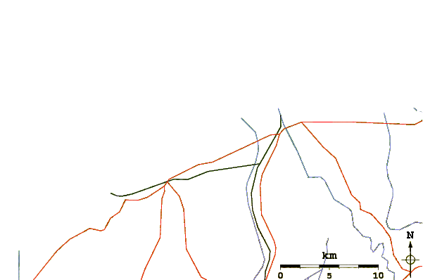 Roads and rivers around Bell Block Reef