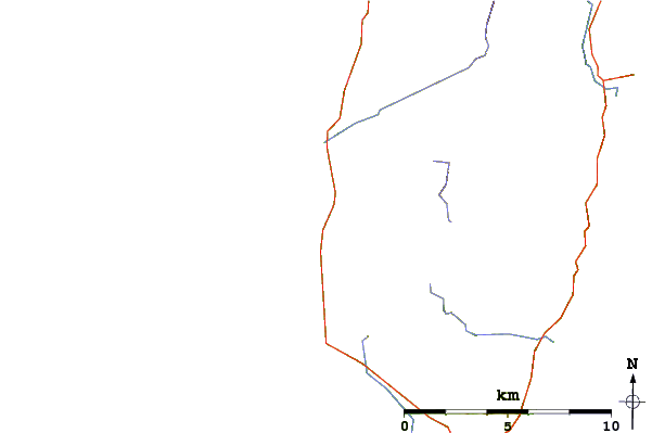 Roads and rivers around Bellochantuy Bay