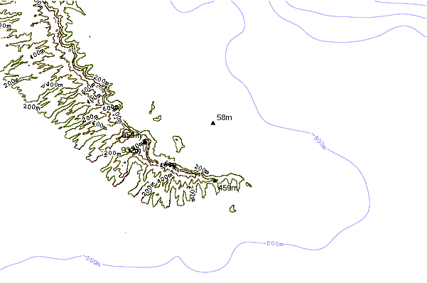 Shoreline around Bellows