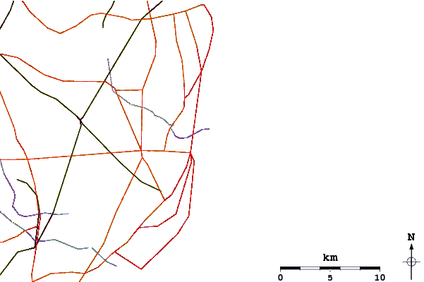 Roads and rivers around Belmar Fishing Pier