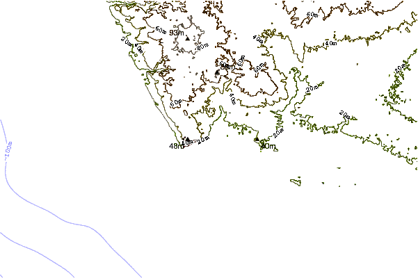 Shoreline around Belvedere