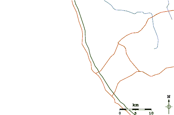 Roads and rivers around Bennys (Hikkaduwa)