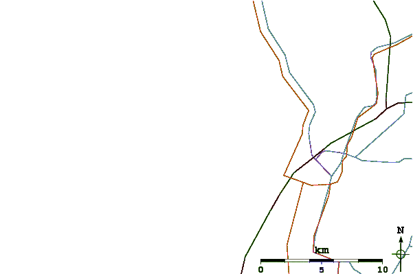 Roads and rivers around Bergen aan Zee