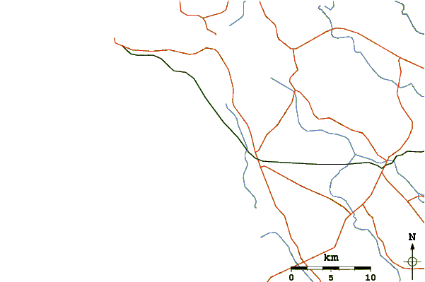 Roads and rivers around Betalbatim Beach Taj