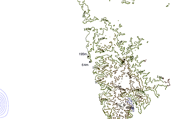 Shoreline around O'Neills Bay