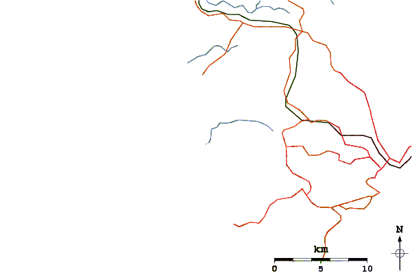Roads and rivers around Bethells Beach (Oneills)