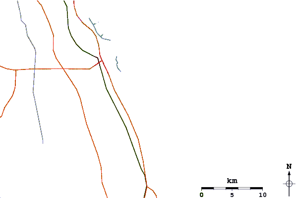Roads and rivers around Bethune Beach