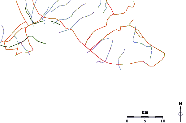 Roads and rivers around Big Lefts