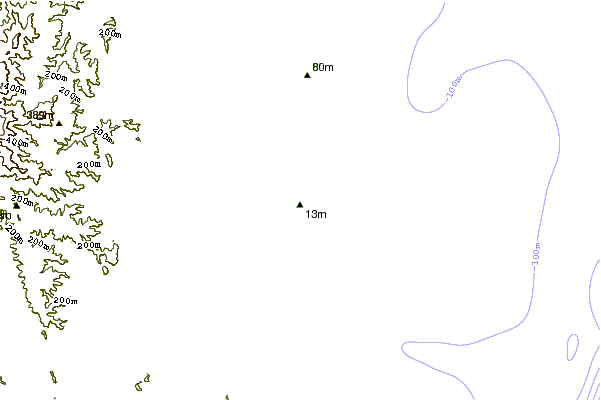 Shoreline around Bingie Beach