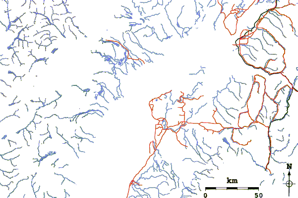 Roads and rivers around Bird Point (Tidal Bore)