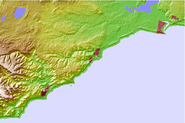 Surf spots located close to Bird Rock