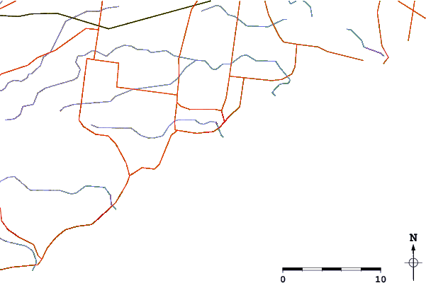 Roads and rivers around Bird Rock