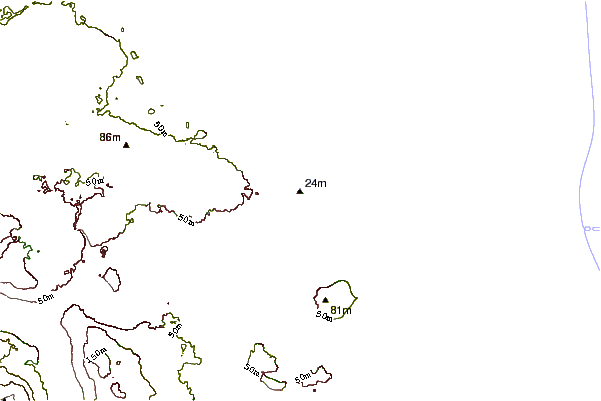 Shoreline around Black Middens
