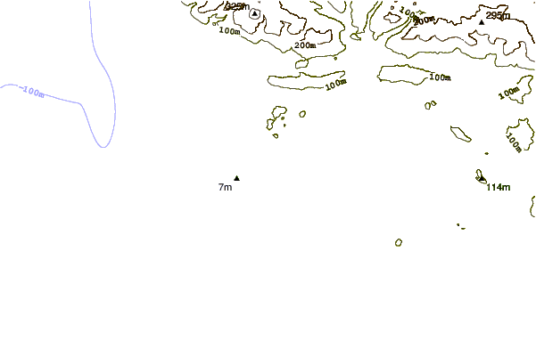Shoreline around Black Rock