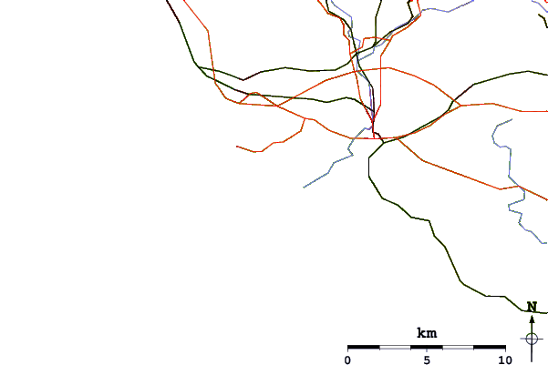 Roads and rivers around Black Rock
