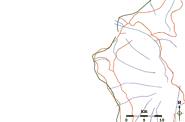 Roads and rivers around Black Rocks Jetty