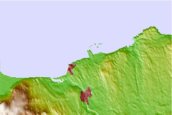 Surf spots located close to Black Rocks