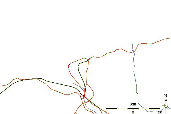 Roads and rivers around Black Rocks