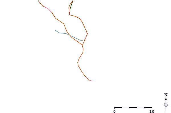 Roads and rivers around Black Rocks