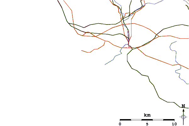 Roads and rivers around Black Rock