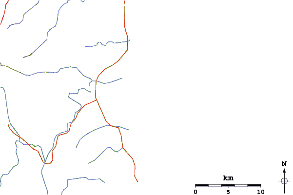 Roads and rivers around Blackfellows Point