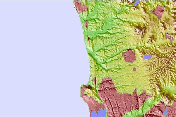 Surf spots located close to Blacks Beach