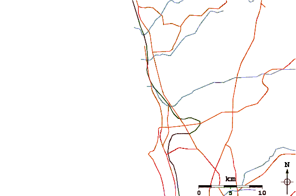 Roads and rivers around Blacks Beach
